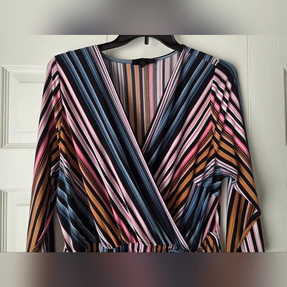 Lane Bryant Surplice-Neck Side-Ruched Midi Dress Size 18/20 - Picture 8 of 15